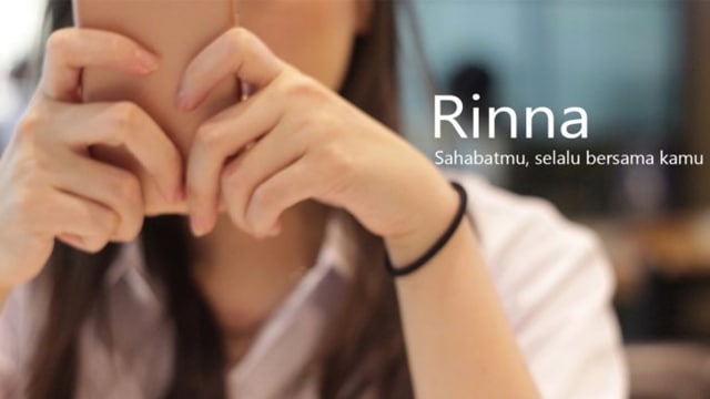 Rinna, akun bot di aplikasi Line. (Foto: Microsoft Indonesia)