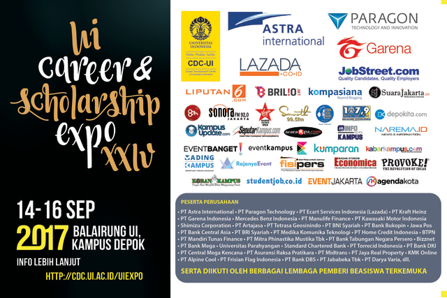 Jangan Sampai Ketinggalan! UI Career & Scholarship Expo XXIV 2017