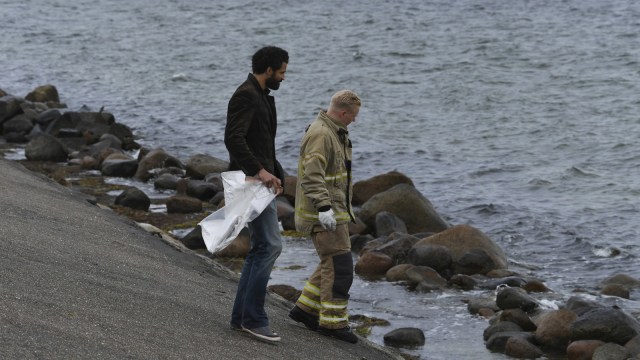 Kepolisian Kopenhagen mencari tubuh Kim Wall (Foto: Kenneth Meyer/Ritzau Foto via AP)