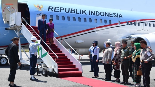 Jokowi dan Iriana tiba di Bandung (Foto: Dok. Biro Pers Setpres)