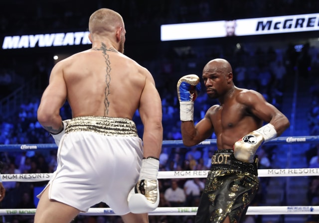 Pertandingan tinju dunia, McGregor vs Mayweather. Foto: Mark J. Rebilas-USA TODAY Sports via REUTERS