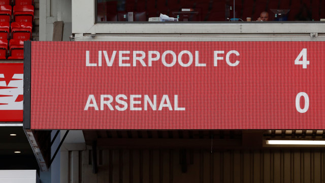 Liverpool 4-0 Arsenal. (Foto: Reuters/Phil Noble)