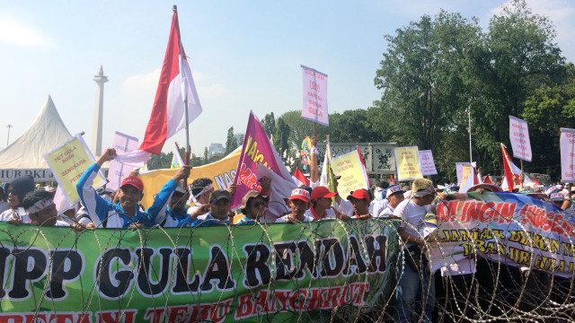 5.000 Petani Tebu Unjuk Rasa di Jakarta (Foto: Kelik Wahyu Nugroho/kumparan)