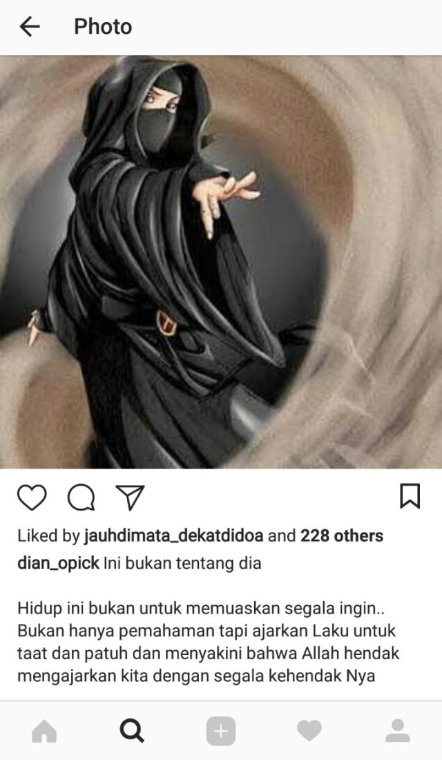 Postingan Akun Instagram istri Opick (Foto: Instagram @dian_opick)
