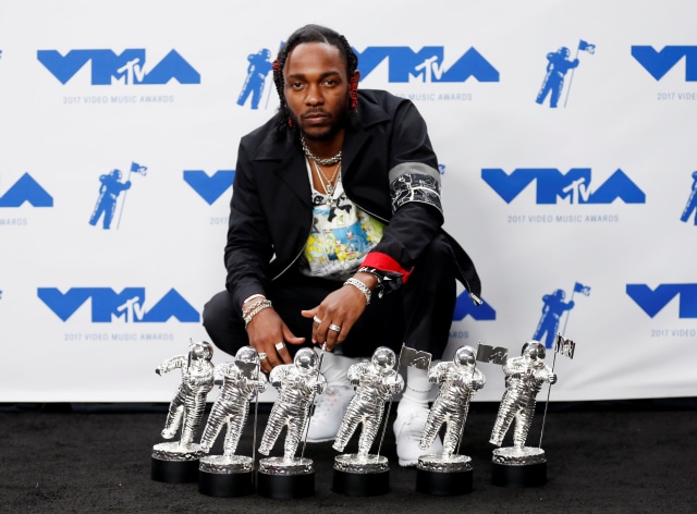 Kendrick Lamar berjaya di MTV VMA 2017 (Foto: Danny Moloshok)