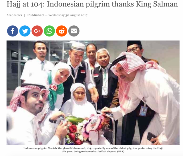 Pemberitaan Baiq Mariah di Arab News (Foto: Arab News)