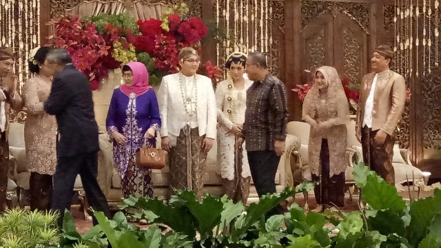 Darmin Nasution di pernikahan Nindy dan Vino (Foto: Johanes Hutabarat/kumparan)