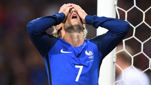 Griezmann gagal bawa Prancis juara Piala Eropa. (Foto: Fred Lancelot/REUTERS)