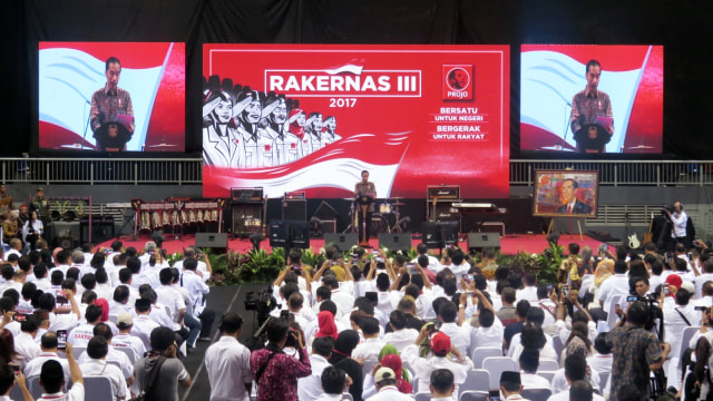 Sambutan Jokowi di Rakernas III Projo (Foto: Yudhistira Amran Saleh/kumparan)