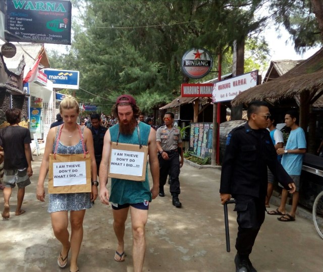 Hukuman untuk Turis di Gili Trawangan