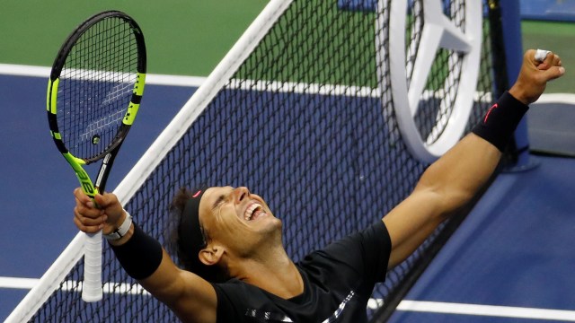 Rafael Nadal di final AS Terbuka. (Foto: Reuters/Shannon Stapleton)