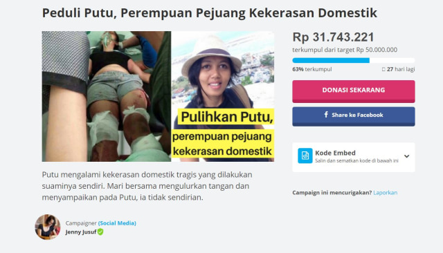 Penggalangan Dana untuk Korban KDRT Hingga Kaki Putus di Bali