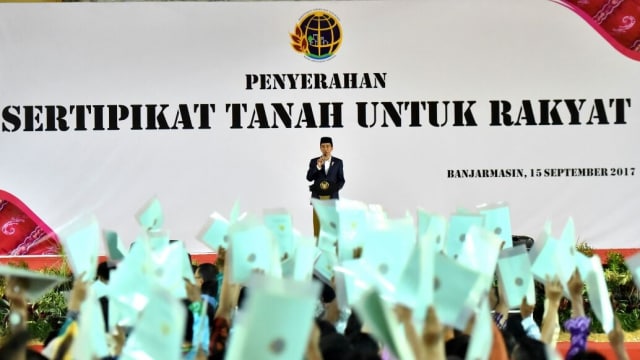 Jokowi di Gedung Sultan Suryansyah (Foto: Dok. Biro Pers Setpres)