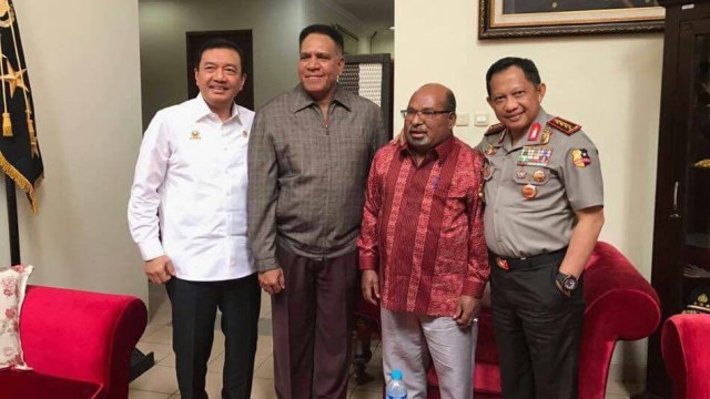 Ka BIN, Kapolri, Gubernur Papua, Irjen Paulus (Foto: Dok. Istimewa)