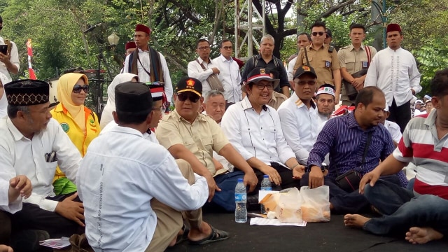 Prabowo Bersama Presiden PKS Sohibul Iman (Foto: Kevin Kurnianto/kumparan)