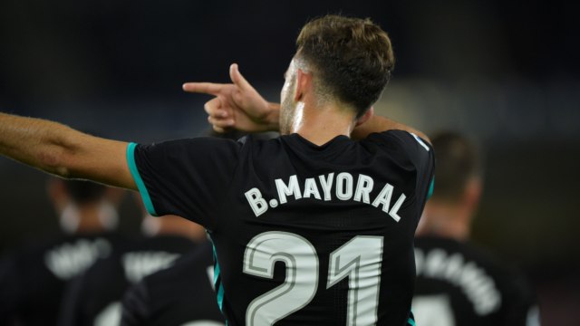 Borja Mayoral berkontribusi pada dua gol Real. (Foto: Reuters/Vincent West)