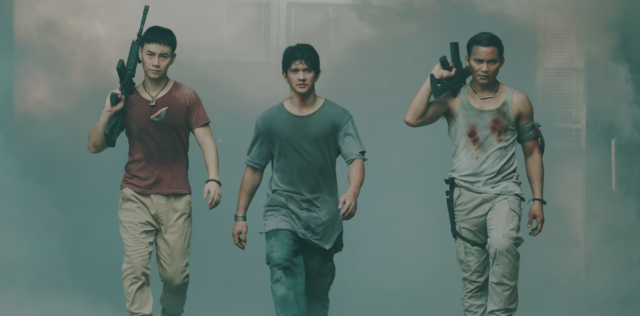 Iko Uwais bersama Tony Jaa dan Tiger Chen (Foto: dok. Hamilton Entertainment)