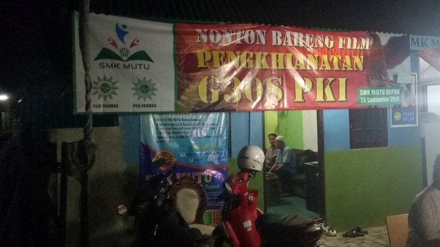 Pemutaran Film G30S PKI di SMK Muhammadiyah Depok (Foto: Ainul Qalbi/kumparan)