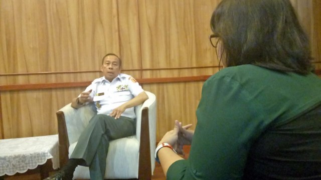 Interview dengan Gubernur Lemhanas Agus Widjojo (Foto: Nabilla Fatiara	)