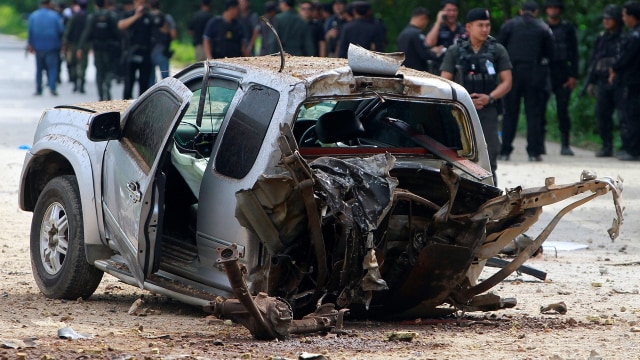 Ledakan bom terjadi di selatan Pattani, Thailand (Foto: REUTERS/Surapan Boonthanom)