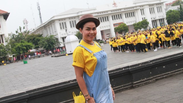 Melaney Ricardo di Kota Tua (Foto: Munady/kumparan)