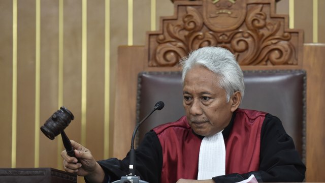 Hakim Cepi Iskandar di Sidang Praperadilan Setnov (Foto: Antara/Puspa Perwitasari)