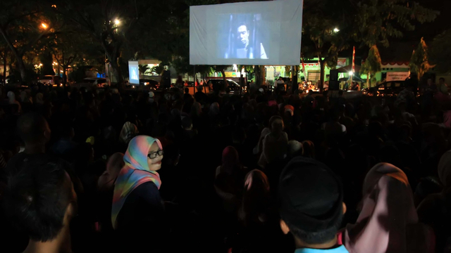 Nobar Film G30S/PKI di Aceh Foto: Antara/Rahmad