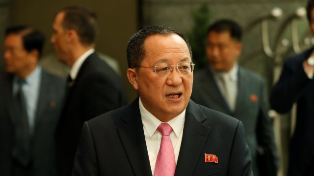 Menteri Luar Negeri Korut, Ri Yong Ho. (Foto: REUTERS/Shannon Stapleton)