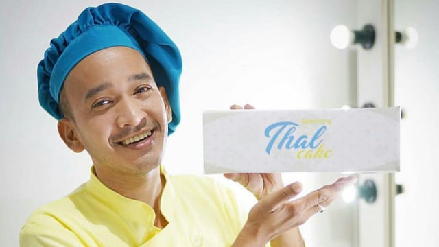 Ruben Onsu saat promosikan Semarang Thal Cake (Foto: Instagram @jannahcorp)