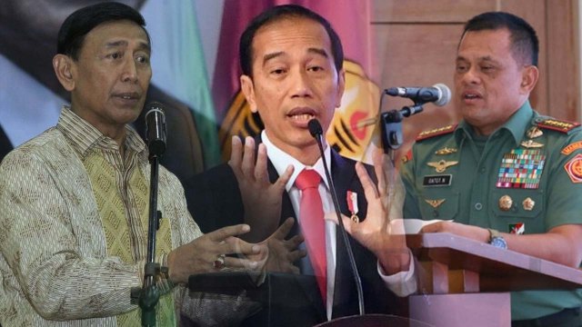 Wiranto, Jokowi, dan Gatot (Foto: Kemenkumham/Biro Setpres/TNI)