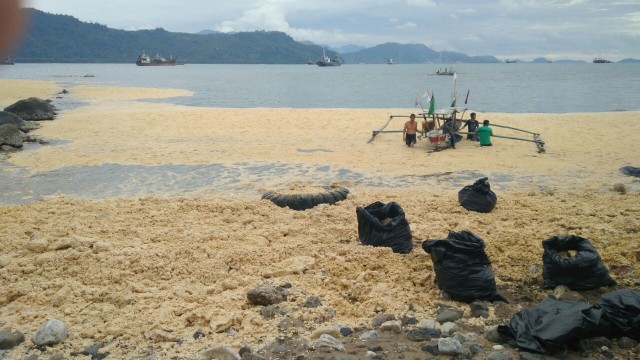 Tumpahan Minyak Kelapa Sawit Cemari Teluk Bayur (Foto: Dok. WALHI Sumbar)