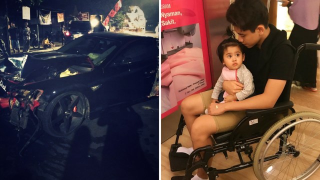 Anak Venna Melinda mengalami kecelakaan (Foto: Instagram Athalla Naufal)
