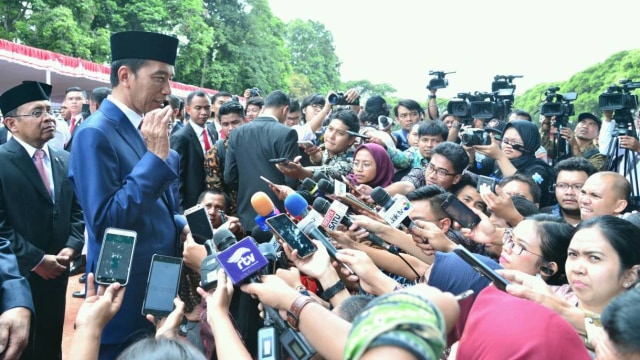 Jokowi di Monumen Pancasila Sakti (Foto: Biro Setpres)