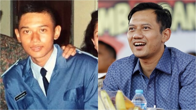 Agus Yudhoyono dulu dan kini.  (Foto: Instagram @aniyudhoyono dan Tim Media AHY)