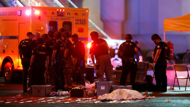 Suasana lokasi penembakan di Las Vegas (Foto: Reuters)