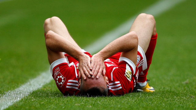 Ribery mengalami cedera LCL. (Foto: Reuters/Axel Schmidt)
