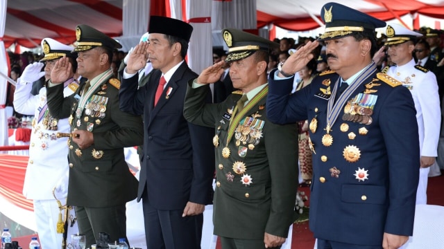 Jokowi di Peringatan HUT ke-72 TNI (Foto: Dok. Biro Pers Setpres)