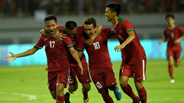 Timnas Indonesia U-19 menang atas Thailand. (Foto: ANTARA/Sigid Kurniawan)