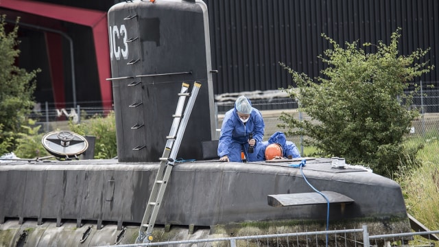 Kapal selam pembunuhan Kim Wall (Foto: Mogens Flindt/Ritzau Foto via AP)