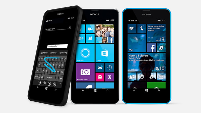 Ponsel Nokia Lumia 635. (Foto: Microsoft)