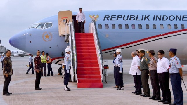 Jokowi tiba di Palembang  (Foto: Dok. Biro Pers Setpres)