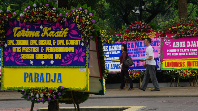 Karangan Bunga Ahok-Djarot (Foto: Aditia Noviansyah/kumparan)