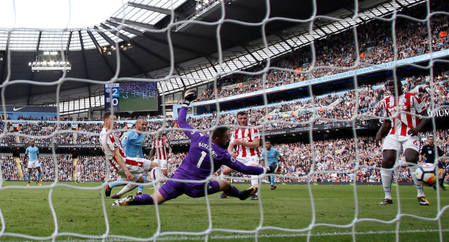 Manchester City kalahkan Stoke City Foto: REUTERS/Andrew Yates