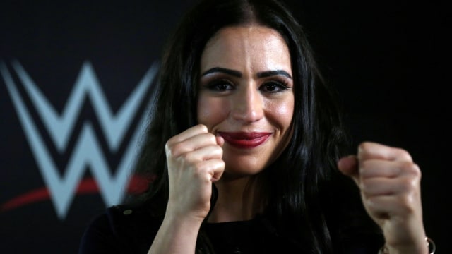 Shadia Bseiso, pegulat Arab perempuan WWE pertama (Foto: REUTERS/Satish Kumar)