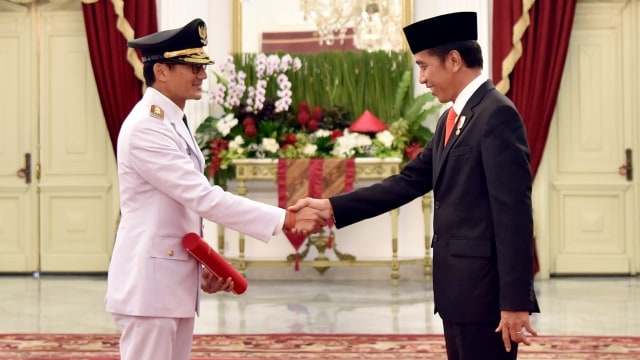 Sandiaga Uno dan Presiden Jokowi (Foto: Biro Pers Setpres)