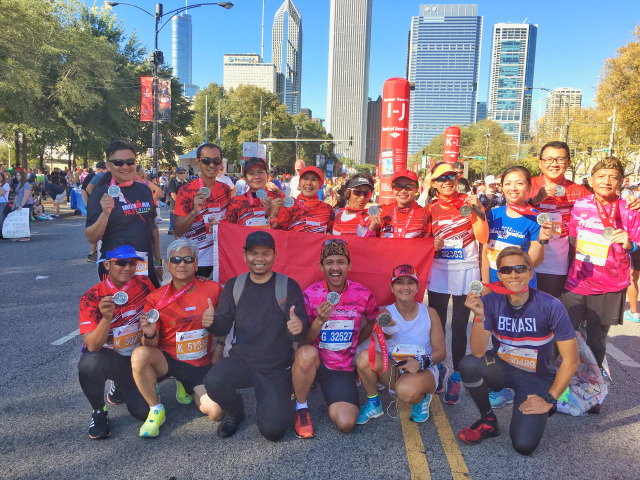 Dari Bekasi hingga New York Ramaikan Chicago Marathon 2017