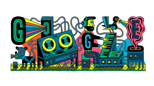 Google Doodle studio musik elektronik. (Foto: Google)