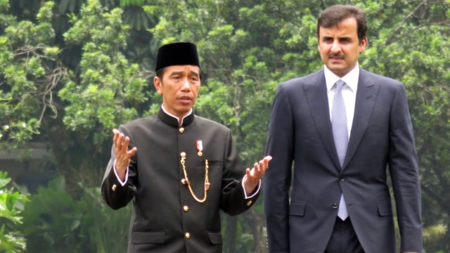 Jokowi dan Emir Qatar di Istana Bogor (Foto: Yudhistira Amran Saleh/kumparan)