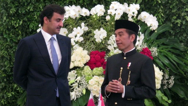 Konferensi Pers Jokowi dan Emir Qatar Foto: Yudhistira Amran Saleh/kumparan