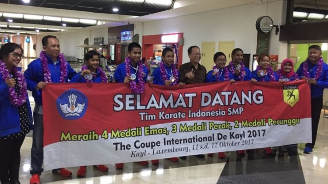 Pelajar Indonesia Peringkat 4 Karate Internasional  (Foto: Humas Kemendikbud)